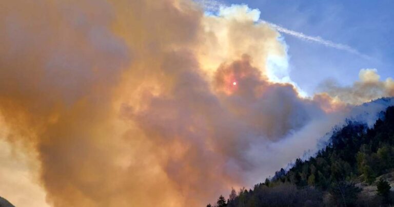Waldbrand i Prad am Stilfserjoch