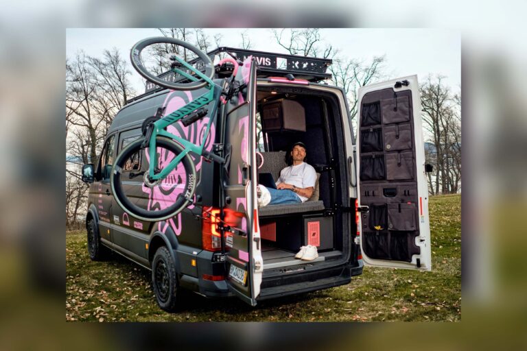 Samarbejde med ekspansionsproducent Mavis: Rick Zabel Van til cykelcamping på Tchibo