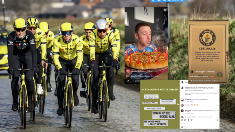 Regnfulde forlystelser, pizzafester og 'cykelansigt': denne uge på sociale cyklende medier
